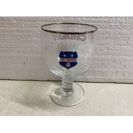 6  VERRES CHIMAY 33CL COLLECTOR BLEU HT 15CM