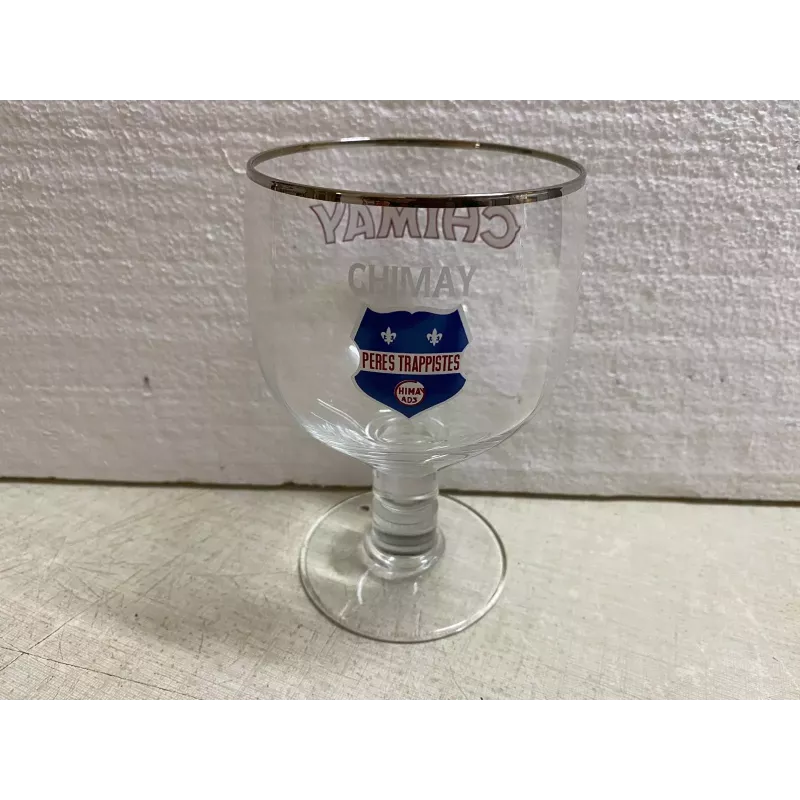 6  VERRES CHIMAY 33CL COLLECTOR BLEU HT 15CM