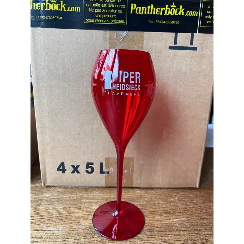 6 FLUTES PIPER HEIDSIECK EN POLYCARBONATE HT 21.50CM 6 FLUTES PIPER HEIDSIECK EN POLYCARBONATE HT 21.50CM