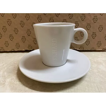 6 TASSES A CAFE  +6 SOUS TASSES  RICHARD 18CL