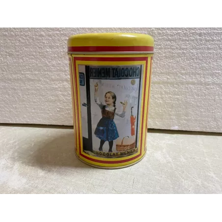 BOITE CHOCOLAT  MENIER   HT 15.80CM  DIAMETRE 11CM