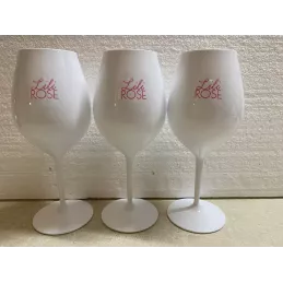 3 VERRES LILI ROSE  40CL EN POLYCARBONATE  HT 21.50CM