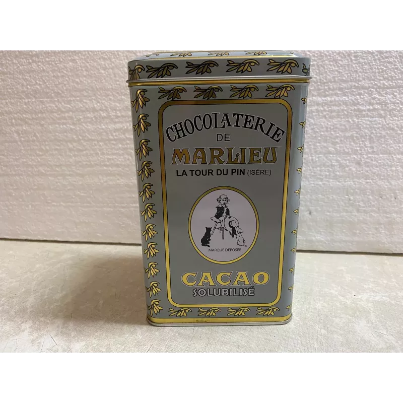 BOITE CACAO DE MARLIEU LA TOUR DU PIN 10.80CMX10.80CM HT 18CM BOITE CACAO DE MARLIEU LA TOUR DU PIN 10.80CMX10.80CM HT 18CM