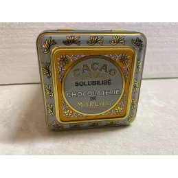 BOITE  CACAO DE MARLIEU  LA TOUR DU PIN  10.80CMX10.80CM HT 18CM