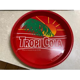 PLATEAU  EN TOLE  TROPI COLA DIAMETRE 35CM  REBORD 4.50CM