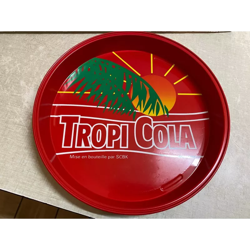 PLATEAU EN TOLE TROPI COLA DIAMETRE 35CM REBORD 4.50CM PLATEAU EN TOLE TROPI COLA DIAMETRE 35CM REBORD 4.50CM