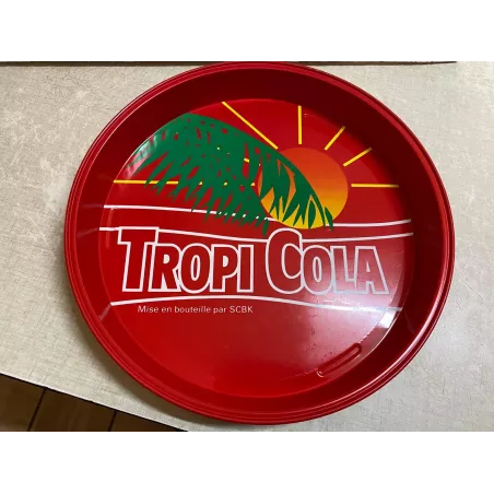 PLATEAU  EN TOLE  TROPI COLA DIAMETRE 35CM  REBORD 4.50CM