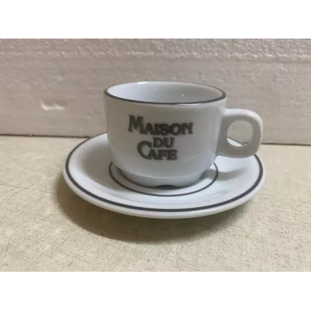 6 TASSES A CAFE  MAISON DU CAFE + 6 SOUS TASSES