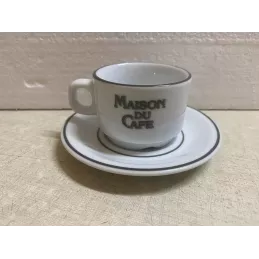 6 TASSES A CAFE  MAISON DU CAFE + 6 SOUS TASSES