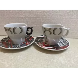 6 TASSES A CHOCOLAT FOLLIET 1880   22CL + 6 SOUS TASSES