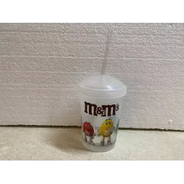 GOBELET M&M'S AVEC SA PAILLE  HT 13CM
