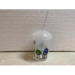 GOBELET M&M'S AVEC SA PAILLE  HT 13CM