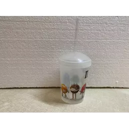 GOBELET M&M'S AVEC SA PAILLE  HT 13CM