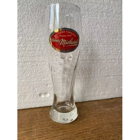 1 VERRE BIERES MICHARD 30CL  HT 20.40CM LIMOGES