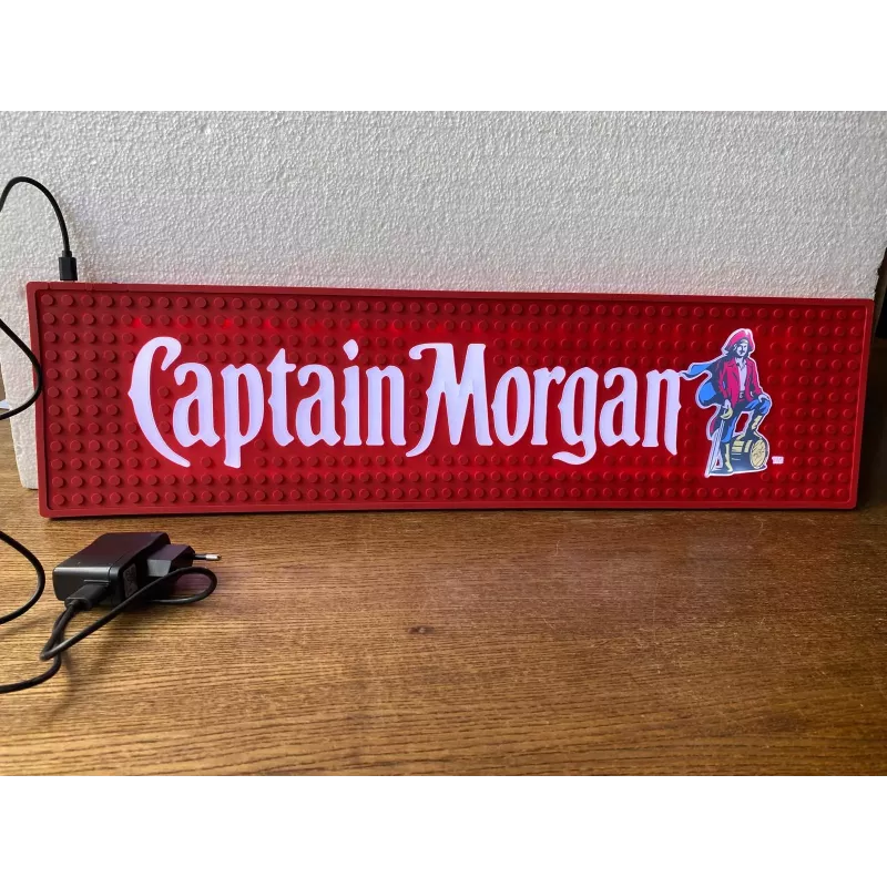 TAPIS EGOUTOIR  CAPTAIN MORGAN LUMINEUX 60CM X16CM