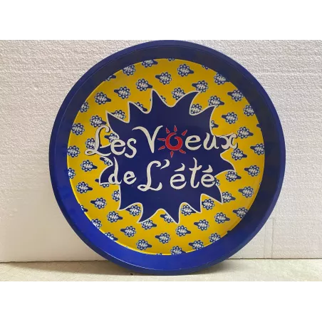 PLATEAU  RICARD  LES VOEUX DE L'ETE  DIAMETRE 31CM