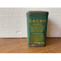 BOITE CACAO SUCHARD 7.40CM X7.40CM  HT 12.50CM