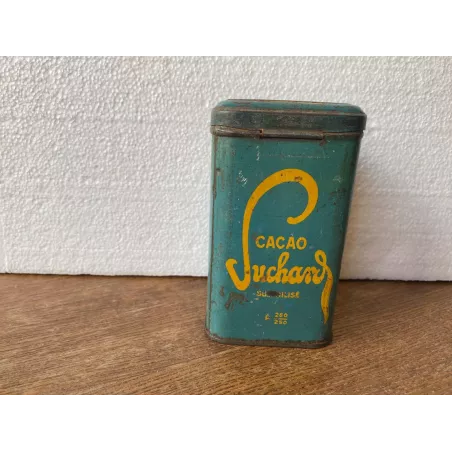BOITE CACAO SUCHARD 7.40CM X7.40CM  HT 12.50CM