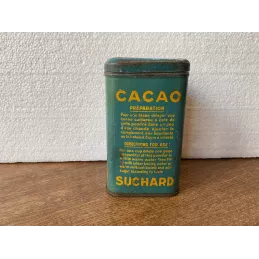 BOITE CACAO SUCHARD 7.40CM X7.40CM  HT 12.50CM