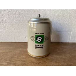 CHOPE  SIXEN-BRAU EN GRES 50CL  AVEC SON COUVERCLE