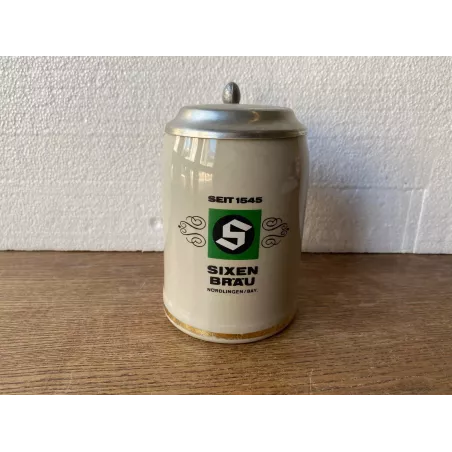 CHOPE  SIXEN-BRAU EN GRES 50CL  AVEC SON COUVERCLE