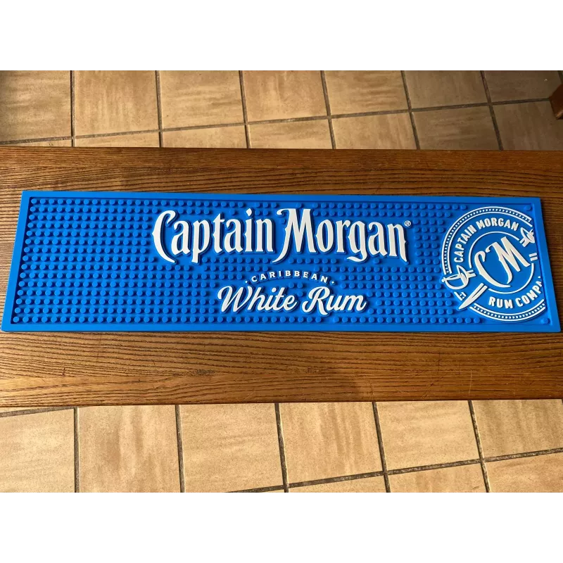 TAPIS EGOUTTOIR  CAPTAIN  MORGAN BLEU  60CM X16CM