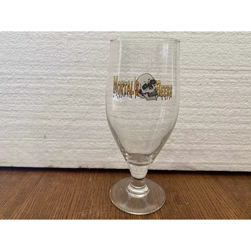 1 VERRE  MORTALS-BEERS  33CL HT 19CM