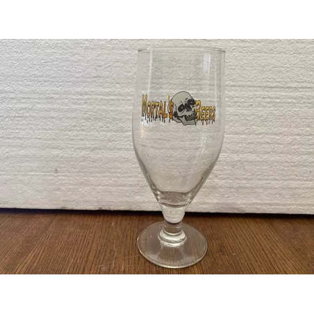 1 VERRE  MORTALS-BEERS  33CL HT 19CM