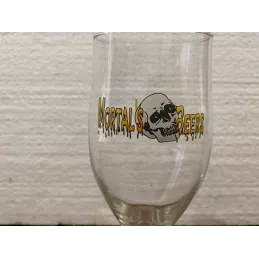 1 VERRE  MORTALS-BEERS  33CL HT 19CM
