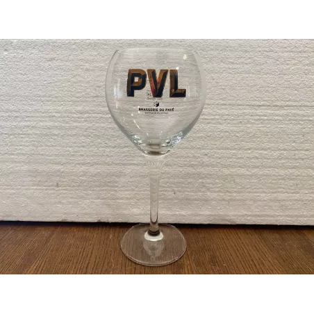 1 VERRE PVL BRASSERIE DU PAVE  25/33CL HT 21.80CM