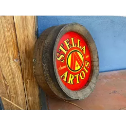 FOND DE TONNEAU STELLA ARTOIS  AVEC ECLAIRAGE  DIAMETRE 42CM EPAISSEUR 13CM