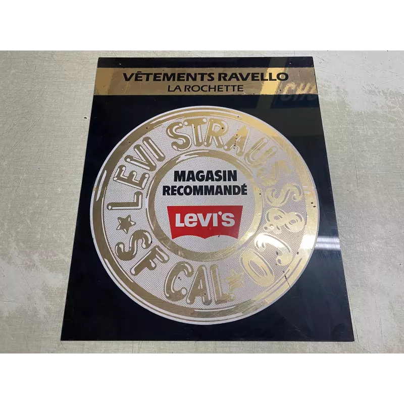 PLAQUE EN PLEXI  LEVI'S STRAUSS 40CM X33CM PLAQUE EN PLEXI  LEVI'S STRAUSS 40CM X33CM