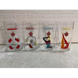 4 VERRES HAVANA CLUB  COLLECTOR HT 12CM