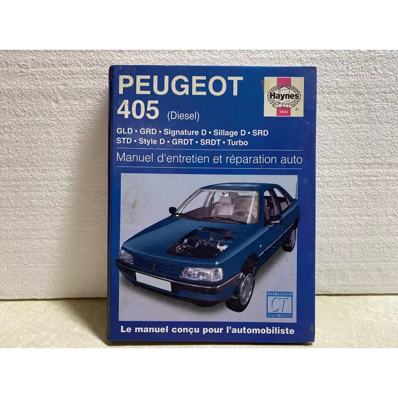 MANUEL D'ENTRETIEN  PEUGEOT 405 DIESEL  HAYMES 28CM X21.50CM MANUEL D'ENTRETIEN  PEUGEOT 405 DIESEL  HAYMES 28CM X21.50CM