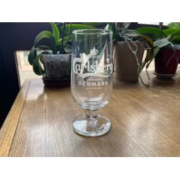 6 VERRES CARLSBERG 25CL  A PIED HT 16CM