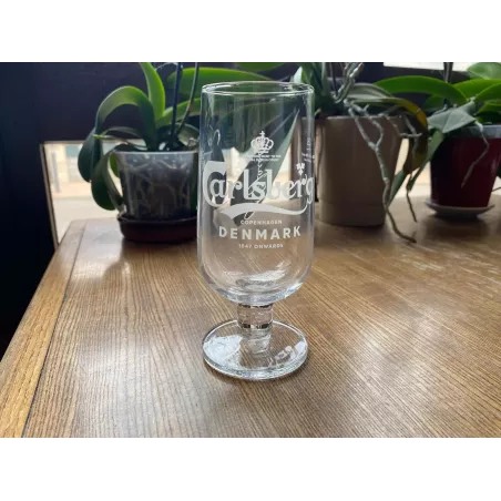 6 VERRES CARLSBERG 25CL  A PIED HT 16CM