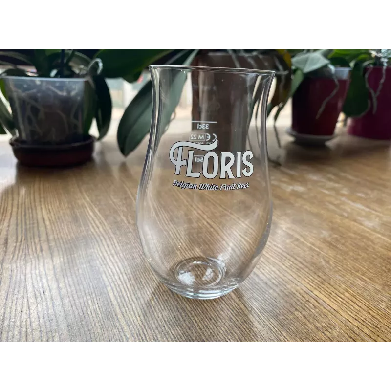 6 VERRES BIERE  FLORIS 25/33CL  HT 13CM