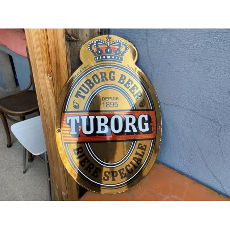 1 PLAQUE EMAILLEE BOMBEE TUBORG