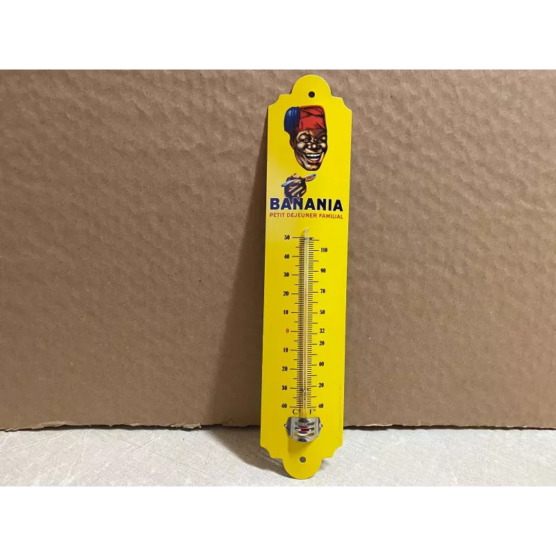 THERMOMETRE EN TOLE  BANANIA HT 30CM X6.50CM THERMOMETRE EN TOLE  BANANIA HT 30CM X6.50CM