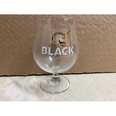 6 VERRES LICORNE BLACK 50CL HT 16CM