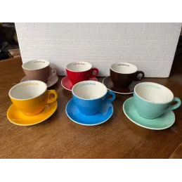 6 TASSES  A CHOCOLAT RICHARD  25CL 6 COULEURS