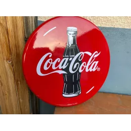 PLAQUE EMAILLEE  COCA-COLA  DIAMETRE 50CM  ANNEE 1994
