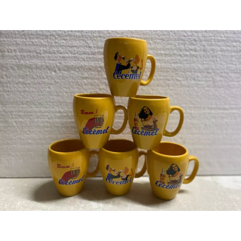 6 TASSES  CECEMEL  COLLECTOR  HT 10CM 6 TASSES  CECEMEL  COLLECTOR  HT 10CM