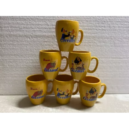 6 TASSES  CECEMEL  COLLECTOR  HT 10CM