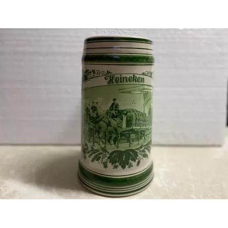 CHOPE HEINEKEN  3 LITRES EN DELFT   VERTE LA + RARE  HT 26CM