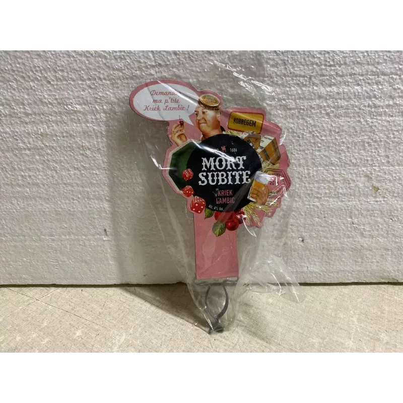 CAVALIER  MORT SUBITE  KRIEK LAMBIC EN TOLE  14CM X10CM