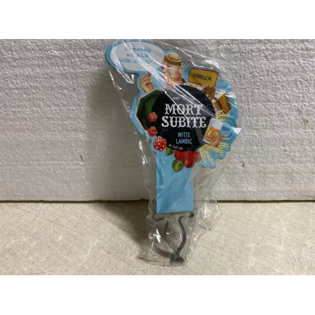 CAVALIER  MORT SUBITE  WITTE LAMBIC EN TOLE  14CM X10CM