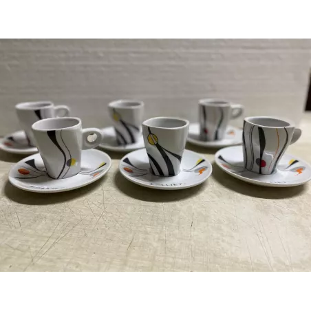 6  TASSES  A CAFE FOLLIET + 6 SOUS TASSES  COLLECTION 2017 No 157