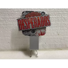 CAVALIER DESPERADOS EN TOLE  14CM X14CM