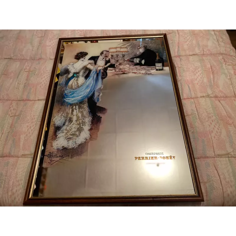 MIROIR  PERRIER- JOUET  83.50CM X60CM  ANNEE 1980/85